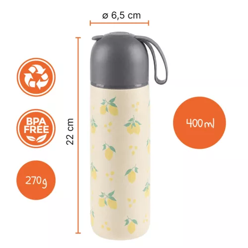Zopa 400 ml-es termosz szilikon fogantyúval Wild Gepard