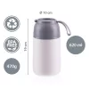 Zopa 620 ml-es ételtermosz szilikon tartóval - Dino