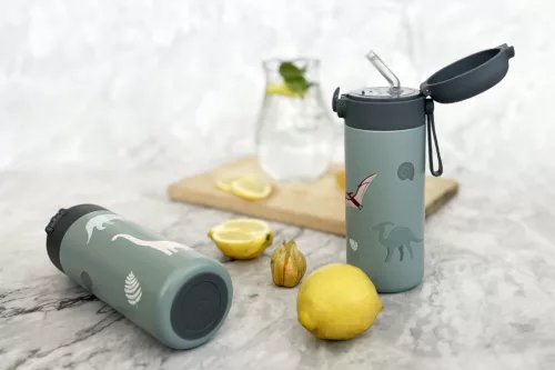 Zopa 350 ml-es termosz szívószállal és szilikon fogantyúval - Dino