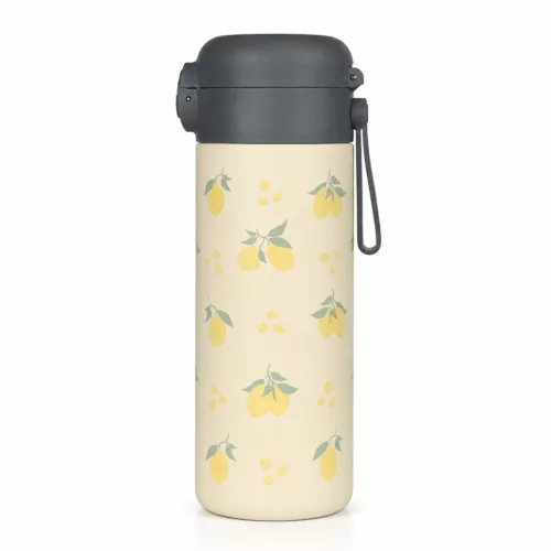 Zopa 350 ml-es termosz szívószállal és szilikon fogantyúval Limoncello