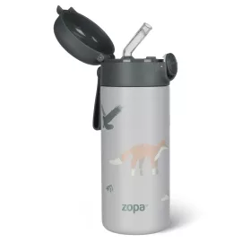   Zopa 350 ml-es termosz szívószállal és szilikon fogantyúval - Mountains