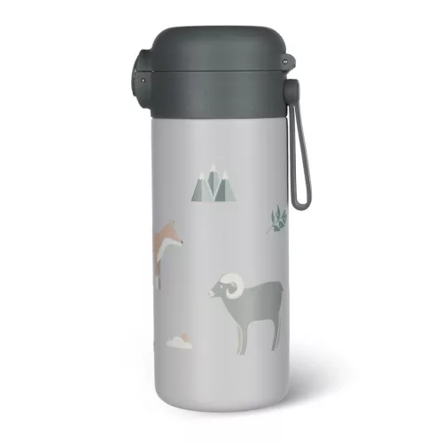 Zopa 350 ml-es termosz szívószállal és szilikon fogantyúval - Mountains