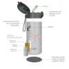 Zopa 350 ml-es termosz szívószállal és szilikon fogantyúval - Safari