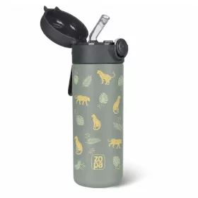   Zopa 350 ml-es termosz szívószállal és szilikon fogantyúval Wild Gepard