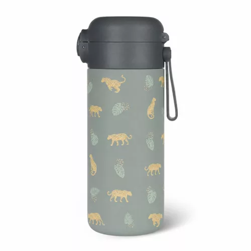 Zopa 350 ml-es termosz szívószállal és szilikon fogantyúval Wild Gepard