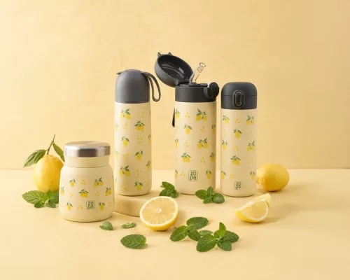 Zopa 400 ml-es termosz szívószállal Limoncello