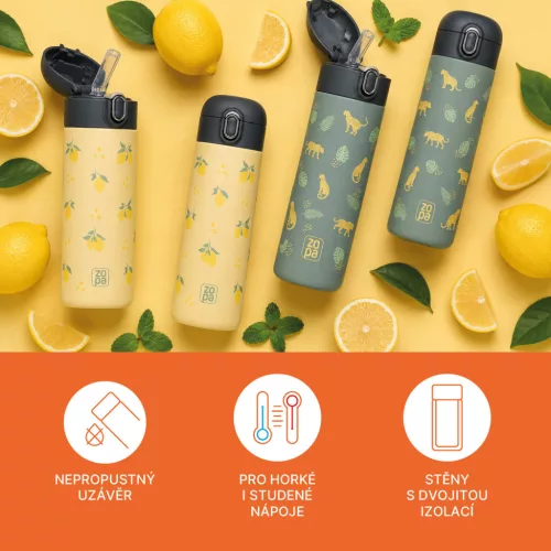 Zopa 400 ml-es termosz szívószállal Wild Gepard