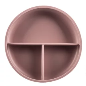 Zopa Szilikon osztott tányér tapadókoronggal - Old Pink