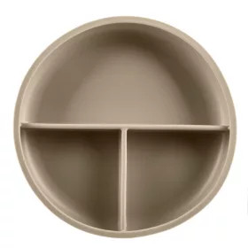 Zopa Szilikon osztott tányér tapadókoronggal - Sand Beige
