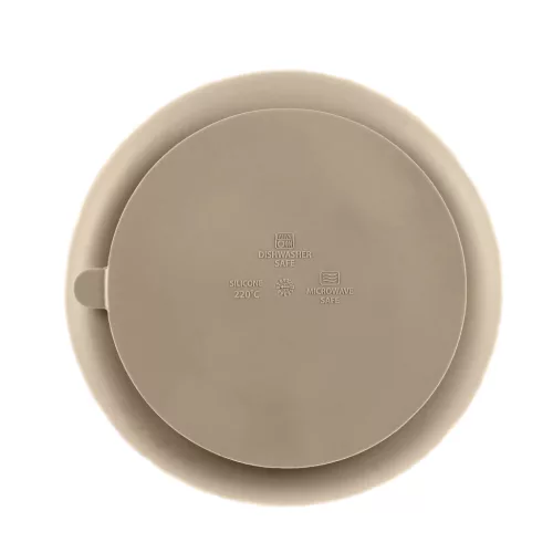 Zopa Szilikon osztott tányér tapadókoronggal - Sand Beige