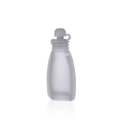 Zopa Szilikon újratölthető bébiétel tasak - Transparent Grey
