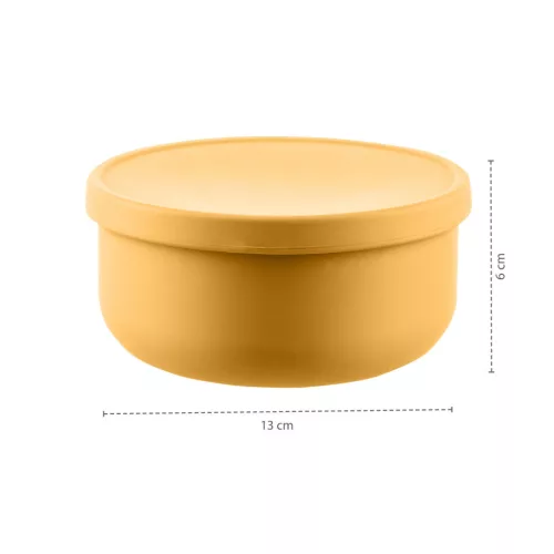 Zopa Szilikon tál fedővel - Mustard Yellow