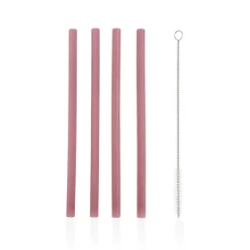 Zopa Szilikon szívószál 4 db - Old Pink