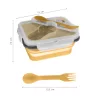 Zopa Szilikon uzsonnásdoboz kis kanállal (kicsi) - Sand Beige