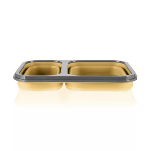 Zopa Szilikon uzsonnásdoboz kanállal (nagy) - Mustard Yellow