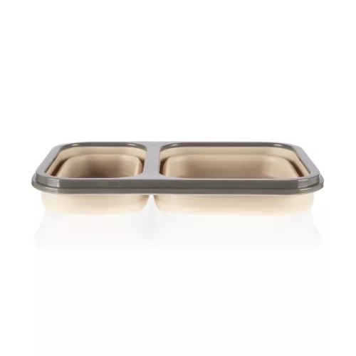Zopa Szilikon uzsonnásdoboz kanállal (nagy) - Sand Beige