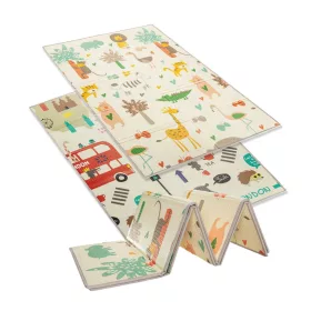   Zopa Multifunkciós összecsukható habszivacs játszószőnyeg – kétoldalas 180 × 120 cm - Savana