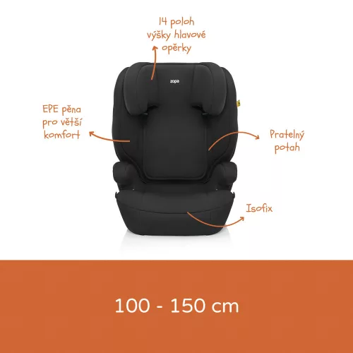 Zopa Beta i-Size isofix gyerekülés - Grey