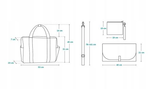 Lionelo Ida pelenkázótáska - Black Onyx