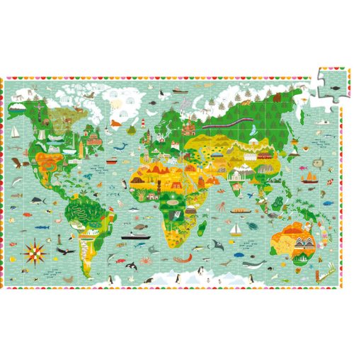 Djeco Megfigyeltető puzzle - Lenyűgöző világ - Around the world