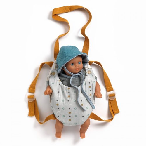 Djeco Babahordozó - Kékes-szürkés - Baby Carrier Blue Gray