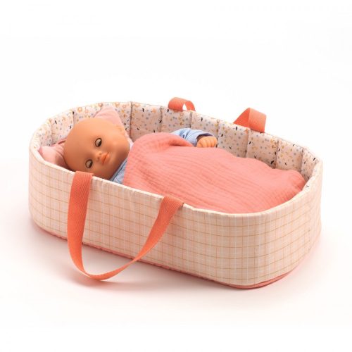 Djeco Mózeskosár - Halványrózsaszín - Bassinet Pink Lines