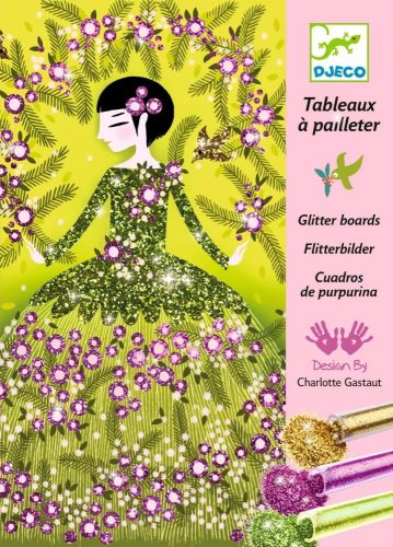 Djeco Csillámkép készítő - Csillogó ruhák - Glitter dresses