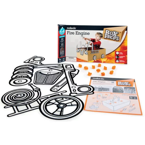 Makedo BoxProps Közlekedés - Tűzoltóautó Fire Engine