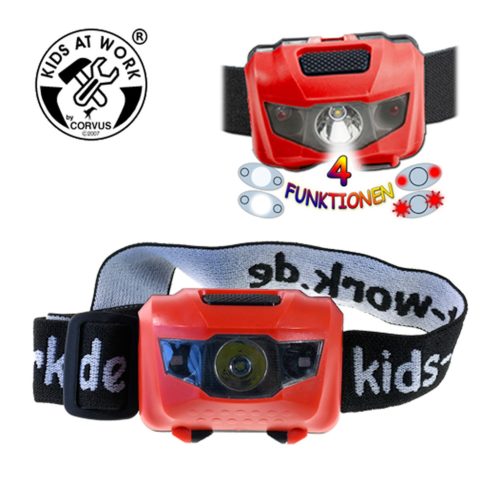 Kids at Work Fejlámpa LED-es 1 W ÚJ - STIRNLAMPE 1 WATT LE