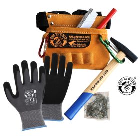   Kids at Work Szerszámkészlet - bőr szerszámtáskával, övvel - mini 02