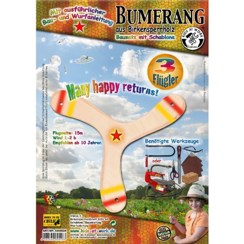 Kids at Work Bumeráng készítő fa - 3 szárnyú