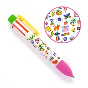   Djeco Hatszínű golyóstoll Fluoreszkáló színek - Rainbow pen Sarah