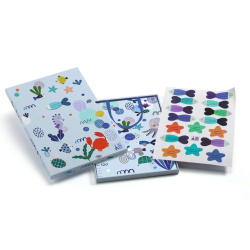 Djeco Little Big room Magasságmérő Vízi élet - Aquatic life