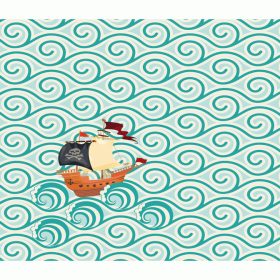 Djeco Little Big room Dekortapéta Hullámokon - The waves