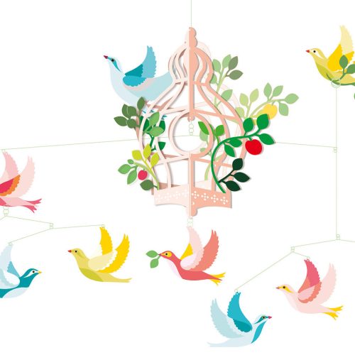 Djeco Szélmobil függődísz Madárkalitka - Birdcage