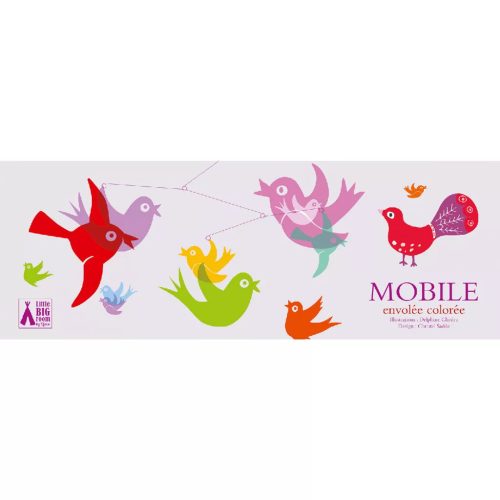 Djeco Szélmobil függődísz Színes madarak - Colourful flight of fancy