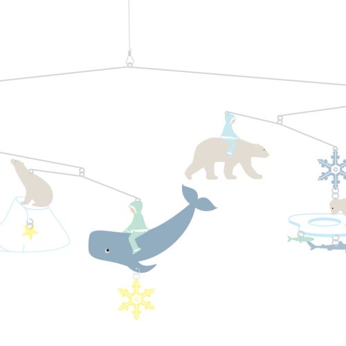 Djeco Little Big room Szélmobil függődísz Jegesmedvék - Polar bears (FSC)