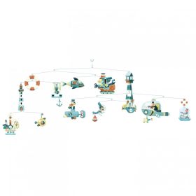   Djeco Little Big room Szélmobil függődísz Tengeri hajók - Marine ships (FSC)