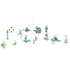   Djeco Little Big room Szélmobil függődísz Tengeri hajók - Marine ships (FSC)