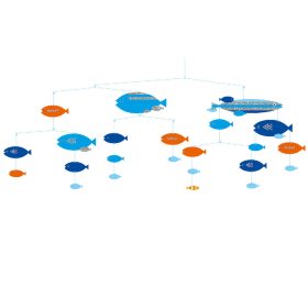   Djeco Little Big room Szélmobil függődísz Halak összhangban - Fishes in harmony