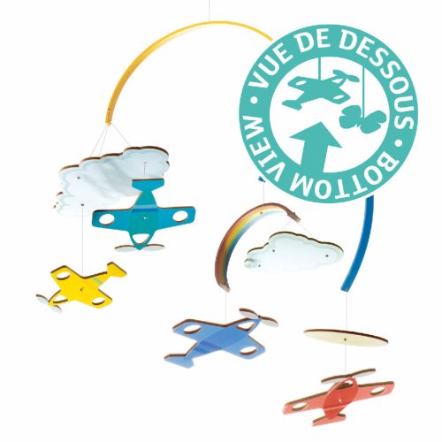 Djeco Little Big room Szélmobil függődísz Repülők - Planes