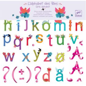   Djeco Little Big room Falmatrica Betűkészlet lányoknak - Girls alphabet