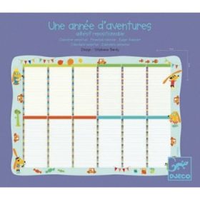   Djeco Little Big room Falinaptár Öröknaptár fiúknak - Perpetual calender boy