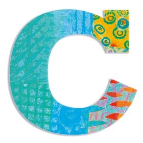 Djeco Little Big room Dekorbetű - C - Peacock letter