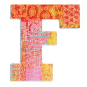 Djeco Little Big room Dekorbetű - F - Peacock letter