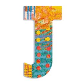 Djeco Little Big room Dekorbetű - J - Peacock letter