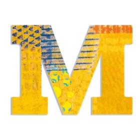 Djeco Little Big room Dekorbetű - M - Peacock letter