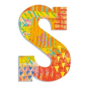 Djeco Little Big room Dekorbetű - S - Peacock letter