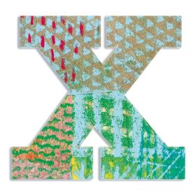 Djeco Little Big room Dekorbetű - X - Peacock letter