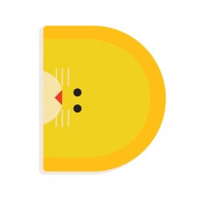 Djeco Állatdekor betű - D